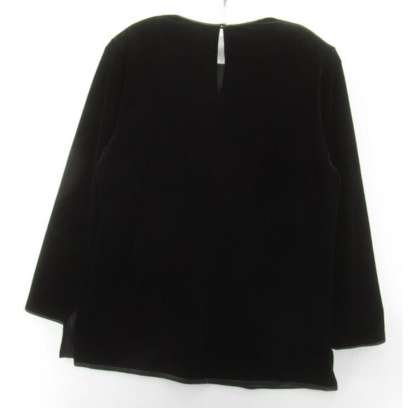 Maggie Shepherd Top Medium Velvet Blouse Cut Out Pullover Evening - Picture 5 of 9
